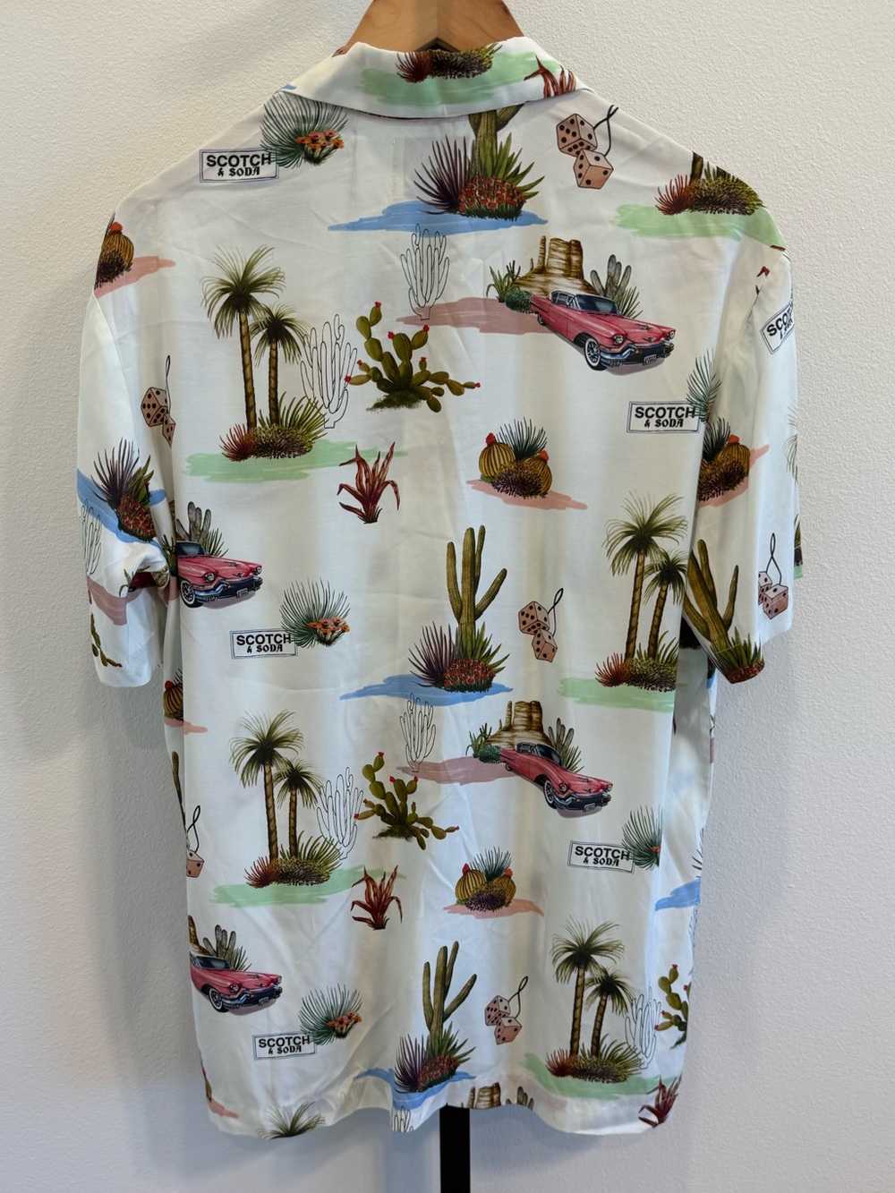 NWT Scotch & Soda Desert Motif Camp Short Sleeve Button Down Shirt Medium Resort - Picture 3 of 7
